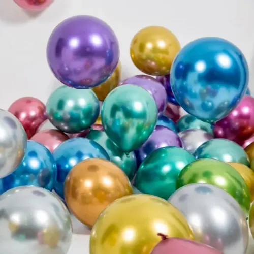 X Inch Metallic Chrome Aliquam Balloons