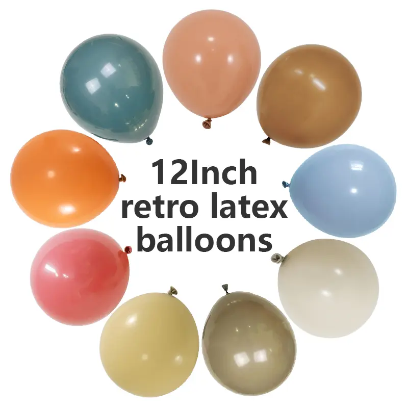 12 Inch Retro Latex Balloons