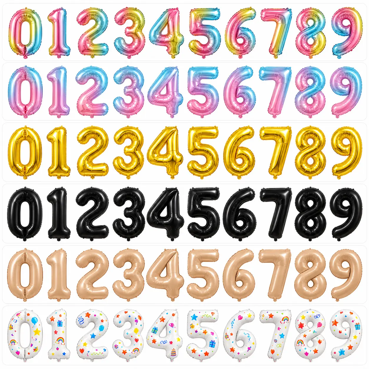 XVI Inch Number ffoyle Balloons