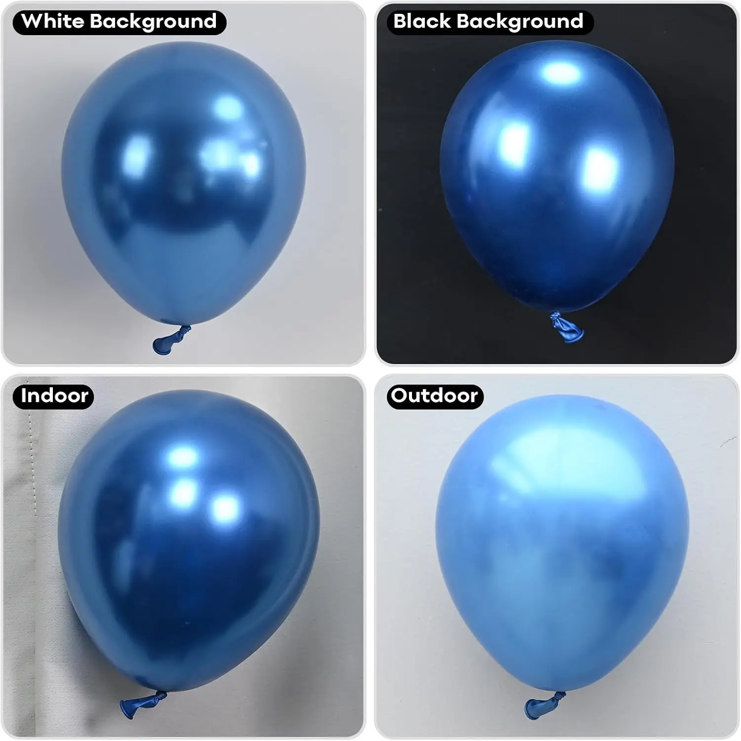 Metallic Blue Balloons