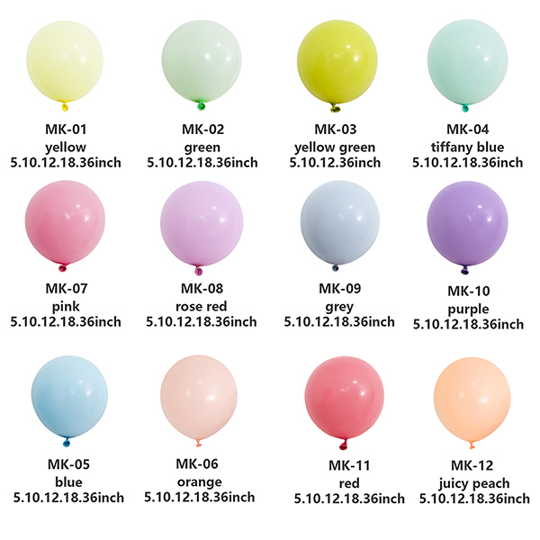 Quam speciem Macaron Latex Balloon Umbrae in mixtis Packs