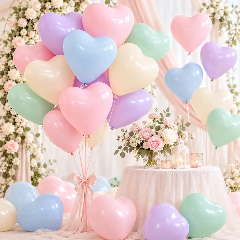 Quid est cognoscere Cor Latex Balloon Dimensiones pro mole Ordinis