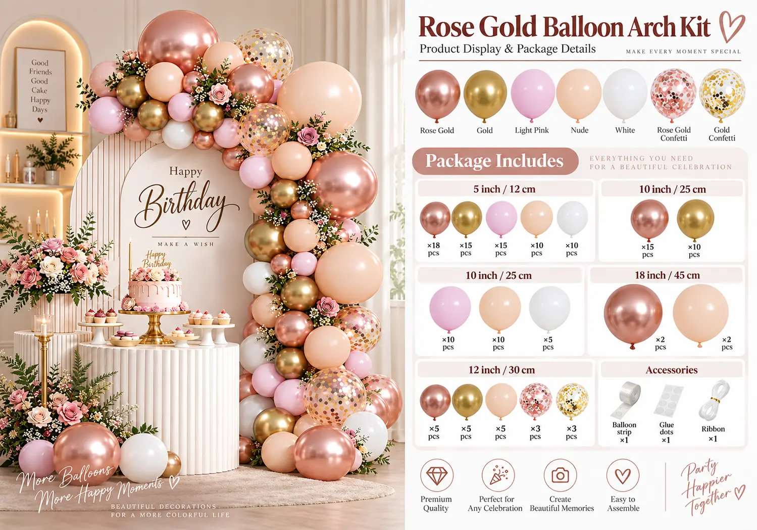 Arcus Balloon Kits Lupum: Quid Ornamentum Includes Complete