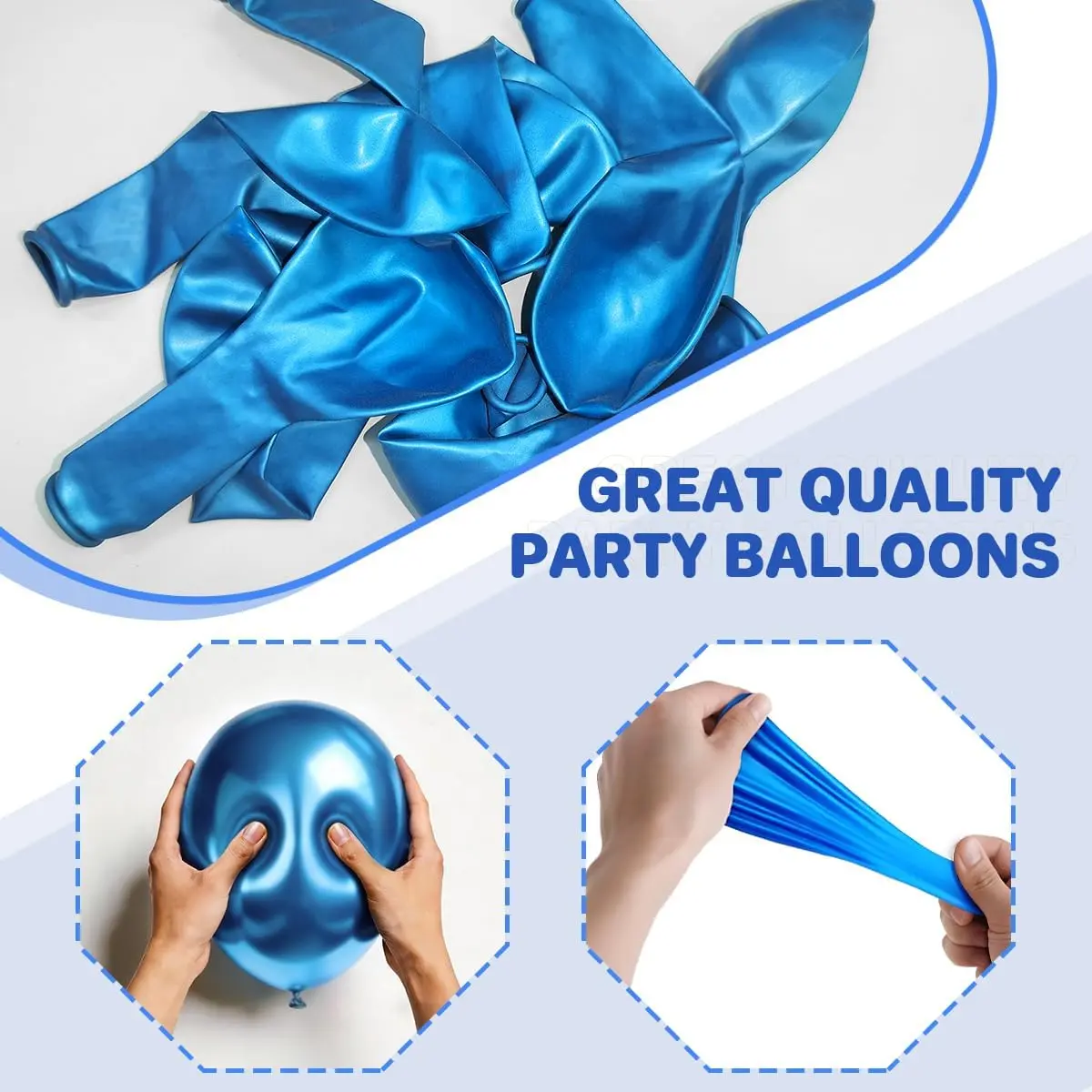 Metallic Blue Balloons