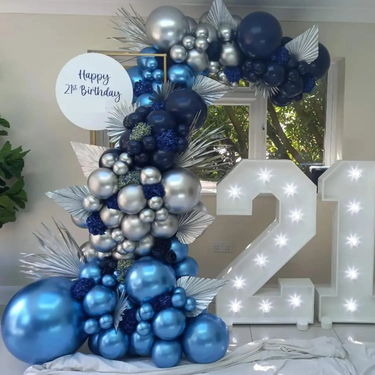 Metallic Blue Balloons