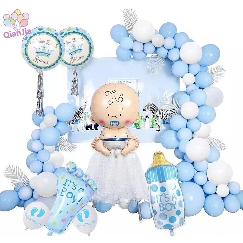 Infantem Shower Balloon Arch Garland Kit cum Foil Balloon