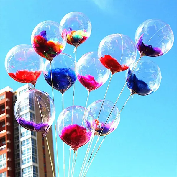 Bobo Balloon Ducitur cum Pluma implens