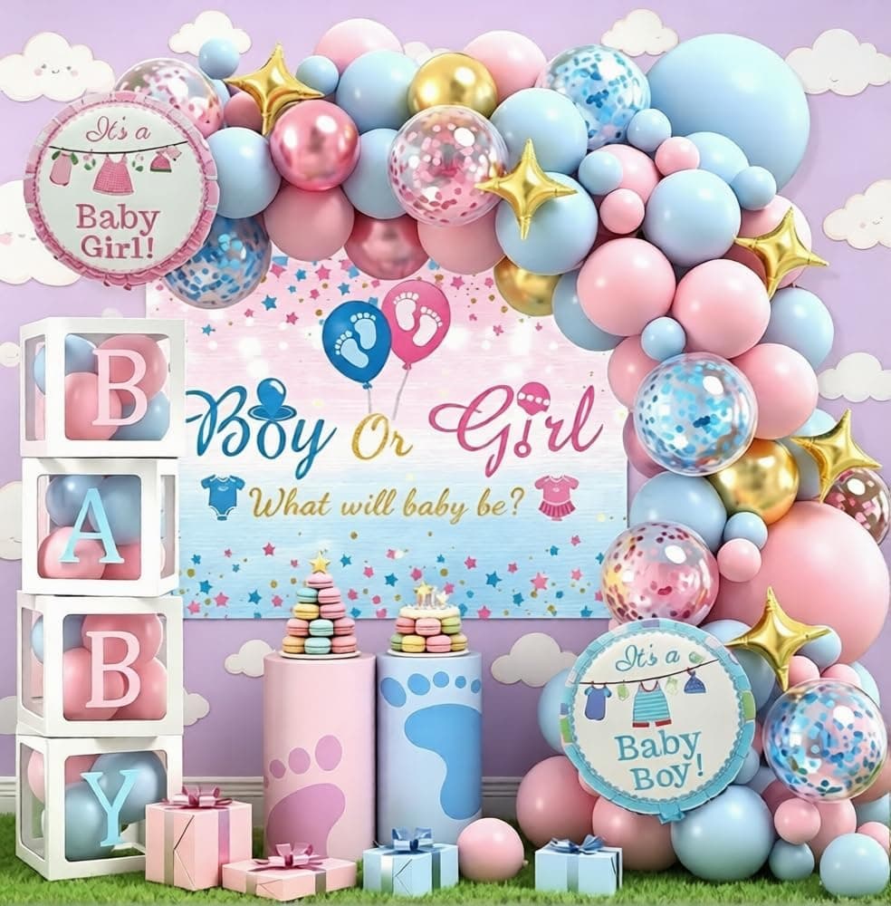 Gender Neutrale Baby Shower Balloon Garland Arch Kit