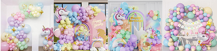 Unicorn balloon garland