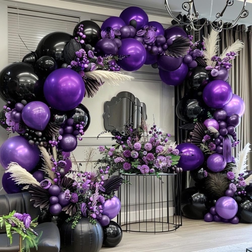 Purpura et nigra Balloons Garland Kits